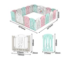 Foldable Kids Playpen 18 Panels Safety Gate Fence Child Play Yard Pink