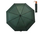 1pce Green Umbrella Extendable Handle Small & Compact 93cm Open - Green