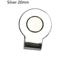 Golf Cap Clip Rustproof Wear-resistant Zinc Alloy Golf Magnetic Visor Hat Clip for Golf Sport -Silver