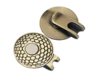 Golf Cap Clip Rustproof Wear-resistant Zinc Alloy Golf Magnetic Visor Hat Clip for Golf Sport -Bronze
