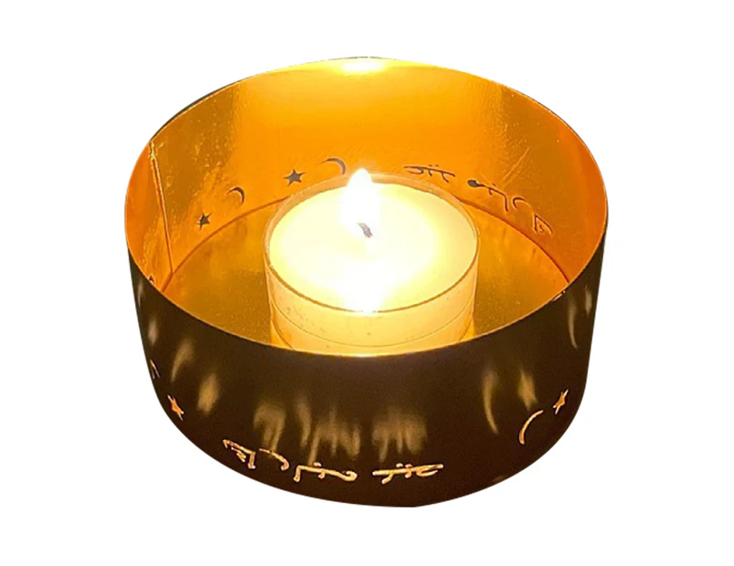 Projective Candle Holder Decorative Retro Hollow-out Design Tealight Stand Home Decor