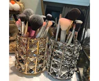 Handcrafted Crystal Makeup Brush Holder Eyebrow Pencil Pen Cup Collection Cosmetic Storage Organizer (9.5*12CM)