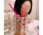 Handcrafted Crystal Makeup Brush Holder Eyebrow Pencil Pen Cup Collection Cosmetic Storage Organizer (9.5*12CM)