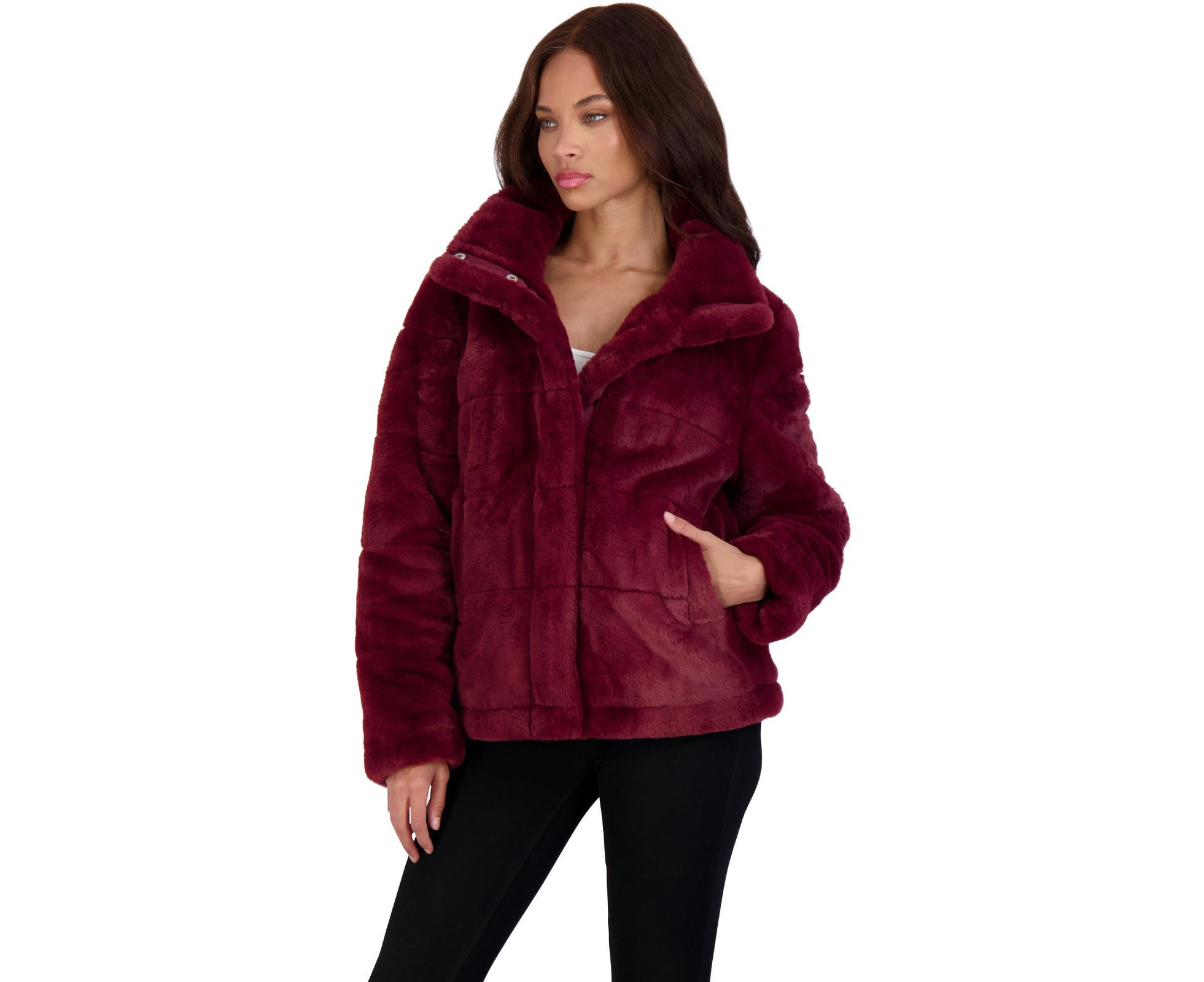 Avec Les Filles Women s Coats Jackets Faux Fur Coat Color