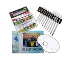 Quality Oil Painting Artist Kit with Premium Brushes, A4 Paper, Palette Set - Mixed