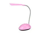 LED Desk Light Eye-protective Battery Operated Plastic Flexible 360 Degree Rotation Desk Night Light for Home Pink