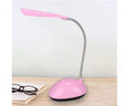 LED Desk Light Eye-protective Battery Operated Plastic Flexible 360 Degree Rotation Desk Night Light for Home Pink