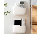 Phone Shelf Easy to Install Punch Free Wear-resistant Remote Storage Shelf for Family White