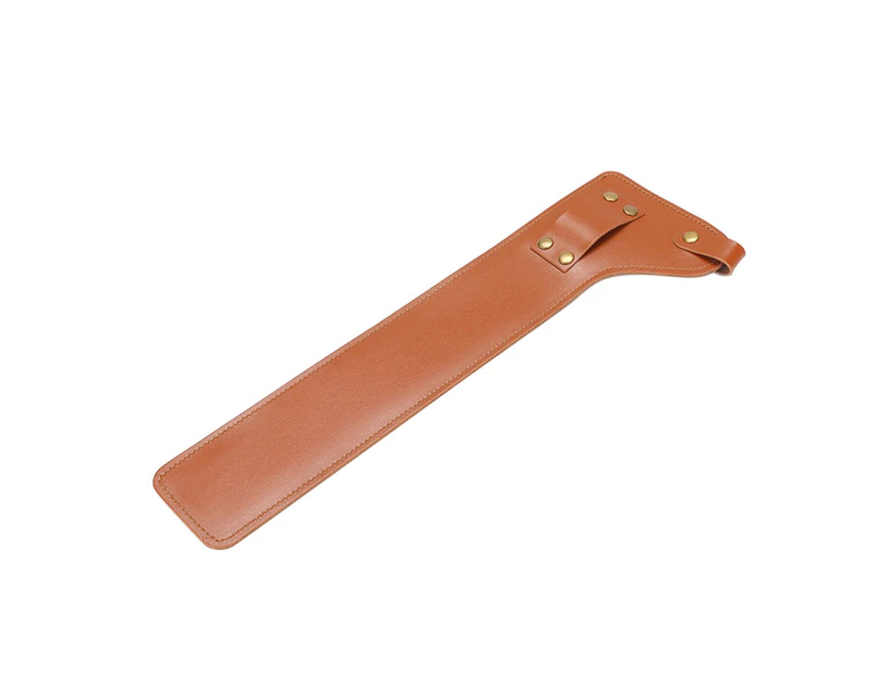 Faux Leather Firewood Scissors Cover Soft Texture Dirt Resistant Anti Scalding Charcoal Tongs Cover for Picnic - Brown