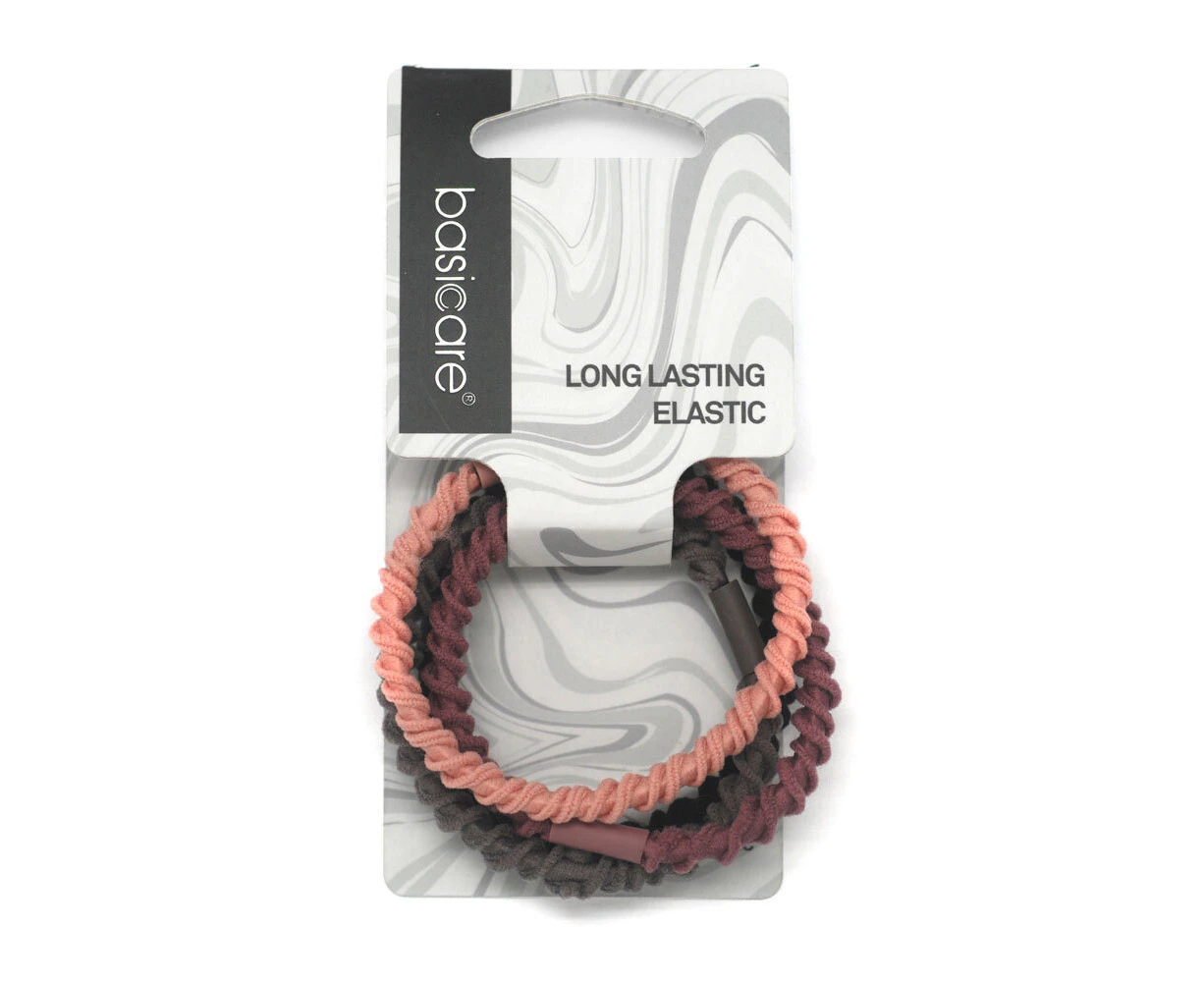 Basicare Long Elastic Hair Ties 4pcs