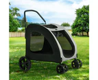 i.Pet Pet Dog Stroller Pram Large Carrier Cat Travel Foldable Strollers 4 Wheels