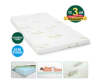 Clevinger 4cm double size memory foam mattress topper in white bambb cover