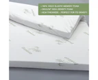 Clevinger 4cm double size memory foam mattress topper in white bambb cover