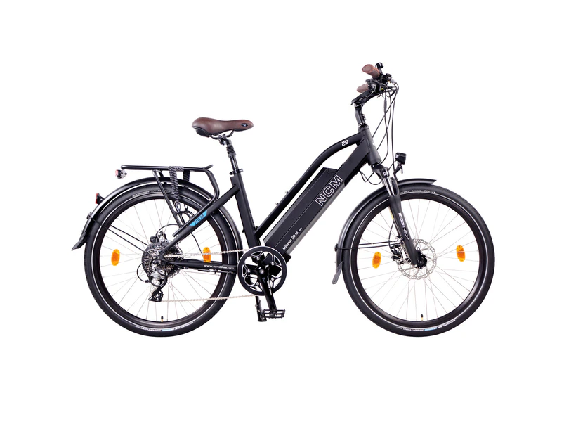 NCM Milano Plus Trekking E-Bike, City-Bike, 250W, 48V 16Ah 768Wh Battery - Black