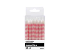 Chevron Candles Lovely Pink 12 Pack