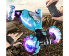 Remote Hand Control Watch Gesture Sensor Twist Car Toy USB Charging Car Toy - Blue