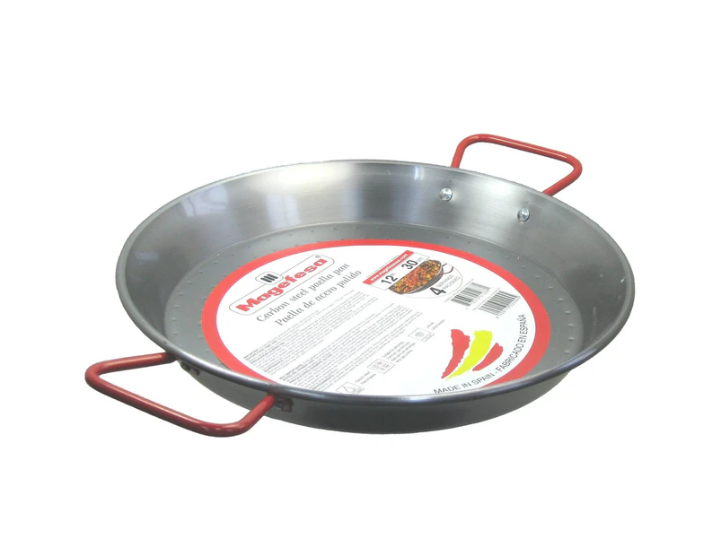 (Carbon, 30cm ) - Magefesa Carbon Steel Paella Pan, 30cm