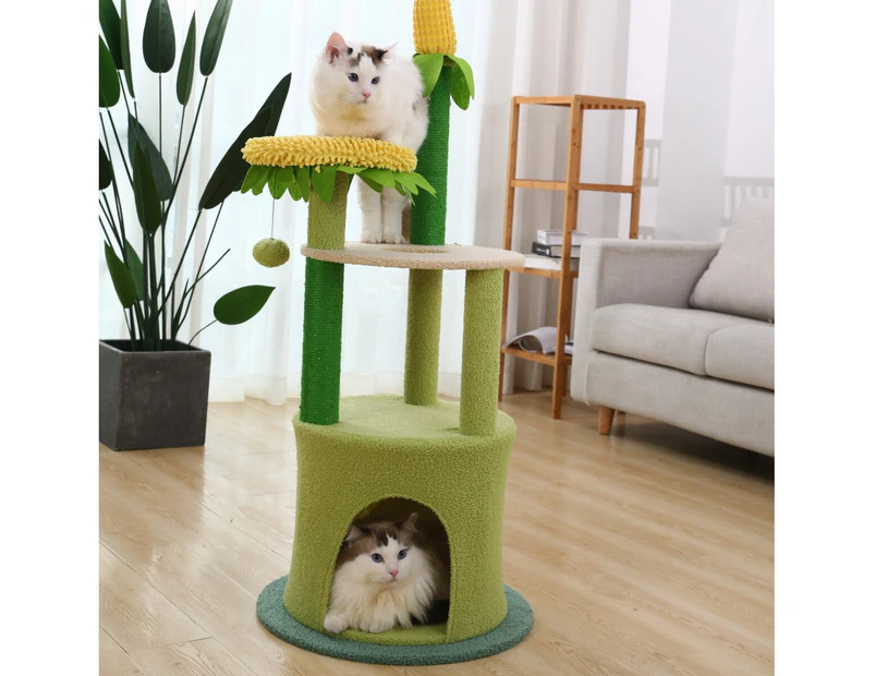 Furbulous 1.2m Multilevel Cat Tree with Scratcher Pole & Resting Platform