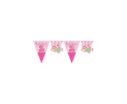 1st Birthday Girls Party Supplies Fun at One Girl Flag Hanging Banner