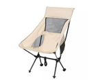 Aluminum Alloy Folding Camping Moon Chair Picnic Garden Fishing Side Pocket