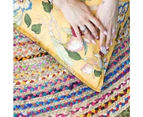 Indoor Chindi Rug Carpet | Jute & Cotton, 1.2m Round | Rainbow