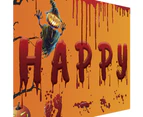 Happy Halloween Bloody Bat Pumpkin Ghost Print Party Backdrop Hanging Banner-130*150cm