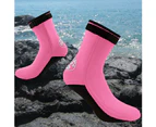 1 Pair 3mm Unisex Neoprene Diving Scuba Surfing Snorkeling Swimming Socks Boots Pink