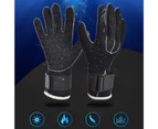 1 Pair Anti-slip Diving Gloves Widely Use Nylon Keep Warm Thick Snorkeling Mittens for Outdoor Black