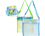 2 Pieces Mesh Beach Tote Bag Portable Travel Mesh Bag Large Mesh Beach Bag Large Beach Toy Bag Away from Sand