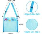 2 Pieces Mesh Beach Tote Bag Portable Travel Mesh Bag Large Mesh Beach Bag Large Beach Toy Bag Away from Sand