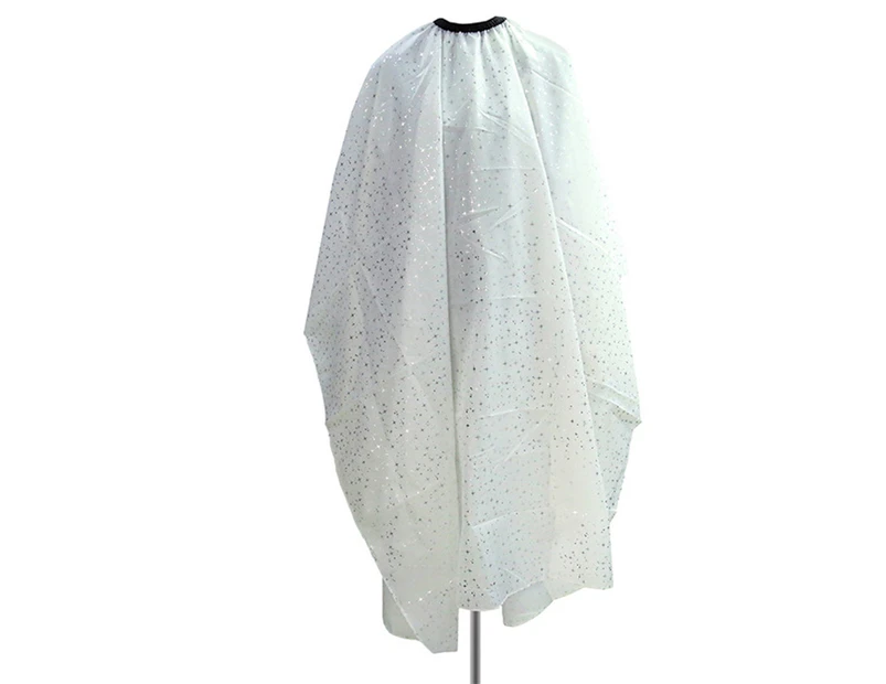 Star Print Adults Home Salon Pro Hairdressing Cloth Apron Hair Cutting Gown Cape-White
