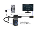 1080P HDMI-compatible to VGA Audio Adapter Cable Converter for TV High Clarity PC Monitor Laptop - Black