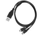 2 in 1 USB Charging Cable Cord for Nintendo 3DS Lite DSI DSL 3DSXL Game Console