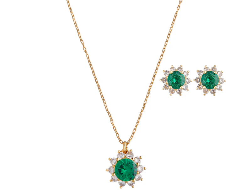 kate spade  Jewelry  Kate Spade Rise Shine Round Earrings Emerald Green   Poshmark