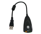 3.5mm Mic Earphone Socket 7.1 Channel USB 2.0 3D Sound Card Adapter Cable