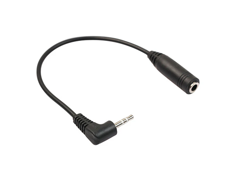 Black 2.5mm Male to 3.5mm Female Stereo Audio Jack Adapter Converter Cable