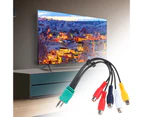 Audio Video Cable Professional High-definition 18cm 3.5mm+2.5mm to 5RCA  AV Component Adapter Cord Compatible with Samsung LCD TV