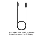 Charging Cable Universal USB3.1 Type-C DC Power Charger Wire Replacement for MicroSurface Pro 6/5/4/3