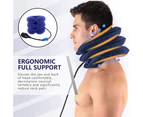 Neck Neck Traction Device For Instant Neck Pain Relief - Inflatable And Adjustable—Blue