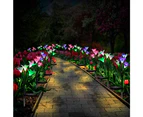 Solar Lights Outdoor Garden Decoration Flowers 6 Pack, Waterproof Solar Garden Lights