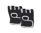1 Pair Men Women Gym Half Finger Sports Training Anti-slip Weightlifting Gloves Grey
