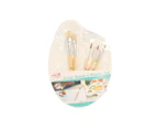 Hobby Craft 5pce Artist Brushes with Plastic Palette Set for Painting - White