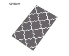 Absorbent kitchen carpet, soft diatom mud floor mat for use in front of sink, non-slip,-D Section -6-50*80
