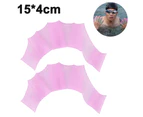 1 Pair Of Silicone Swimming Fins Silicone Swimming Gear Fin Fin Fins—Pink—S