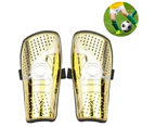 Sports Ultralight Soccer Leggings Kids Youth Adult Soccer Leggings Protective Hard Shell—Yellow