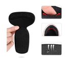 1Pair 2 In 1 Heel Pad Adhesive Foot Care Polyester Sponge Shoe Liner Pad for Outing-Black