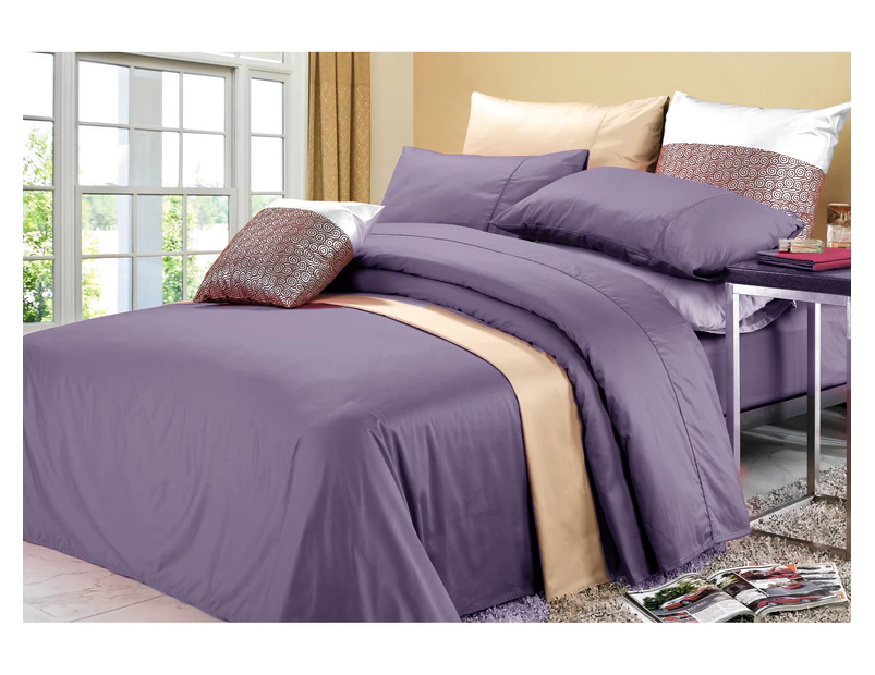 1500TC Egyptian Cotton Double Bed Sheet Set-Grape