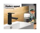 Cefito Bathroom Basin Mixer Tap Square Faucet Vanity Laundry Black