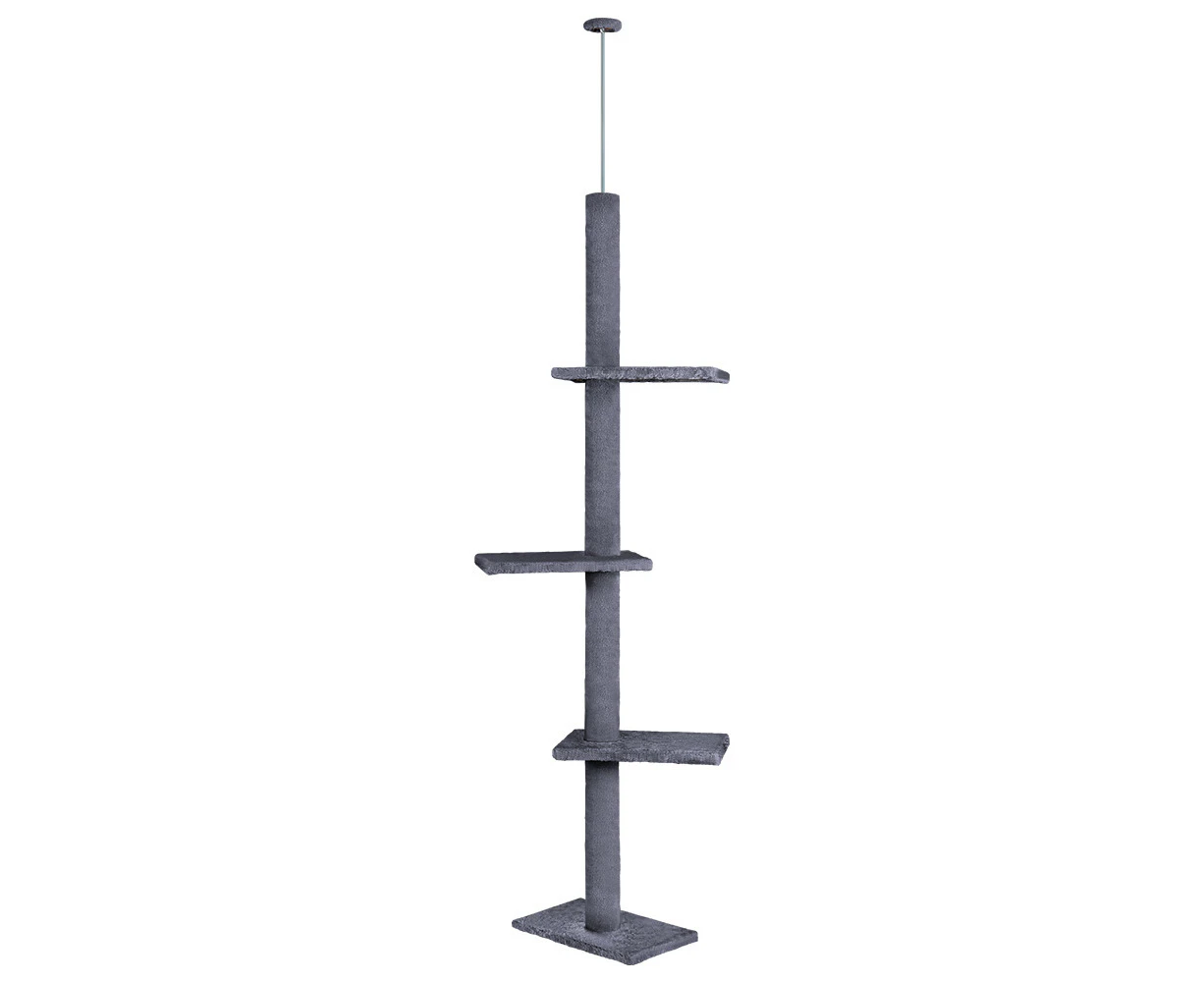 BEASTIE Cat Tree Floor to Ceiling 230-286cm Grey