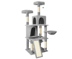 BEASTIE Cat Tree Scratching Post 161cm Light Grey